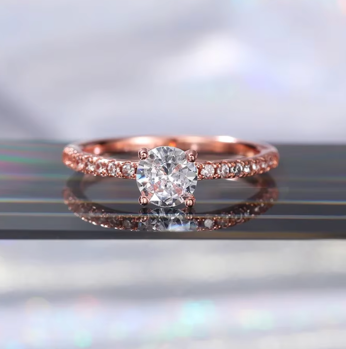 Elegant Eternity Wedding Band Ring with Brilliant Round Zirconia for Women