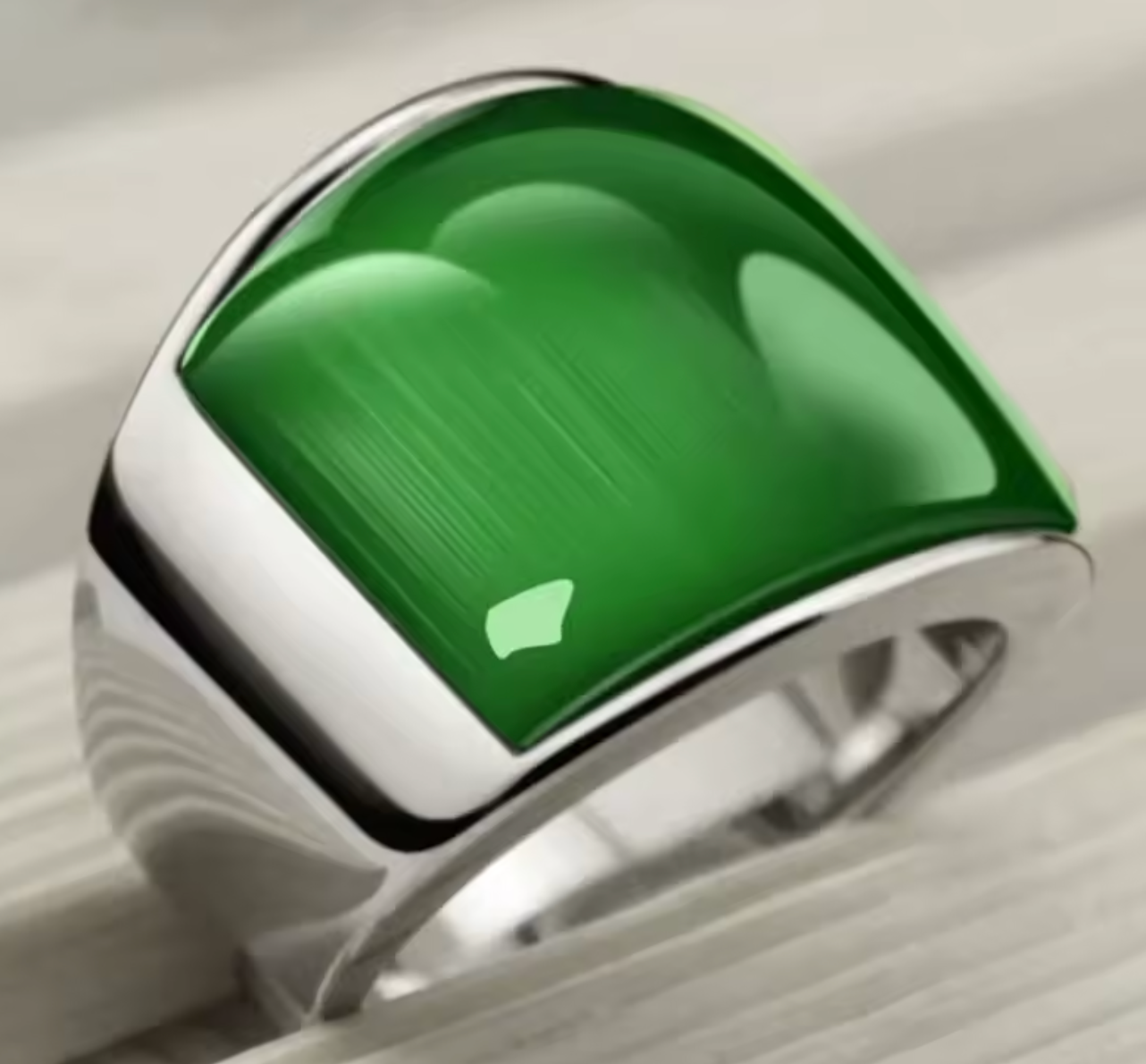 Geometric Opal Gemstone Couple Ring for Men and Women