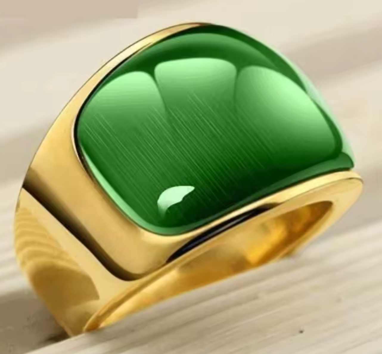 Geometric Opal Gemstone Couple Ring for Men and Women
