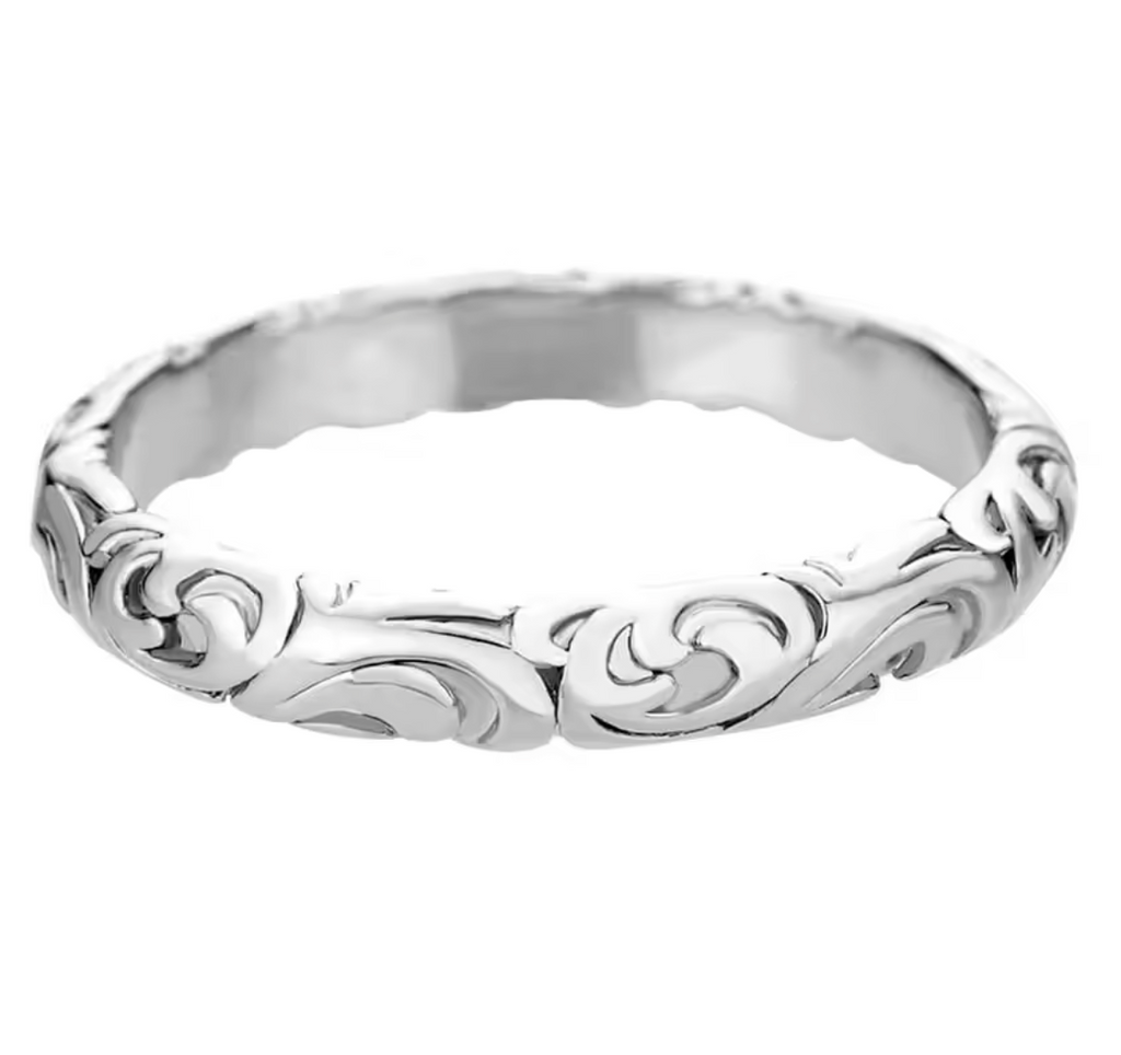 Gold Color Stainless Steel Flower Ring for Women and Men